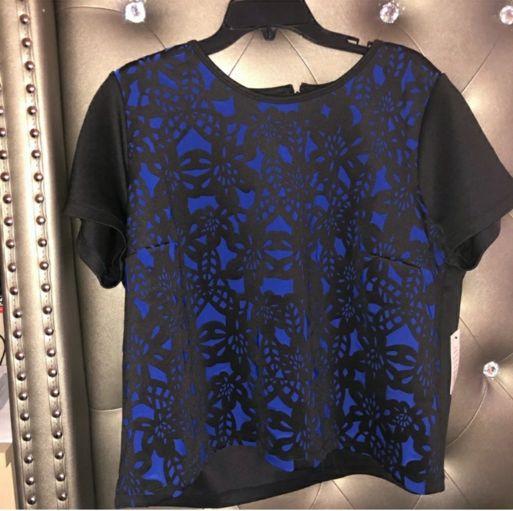 Eloquii- Blue and black shirt - New with Tags